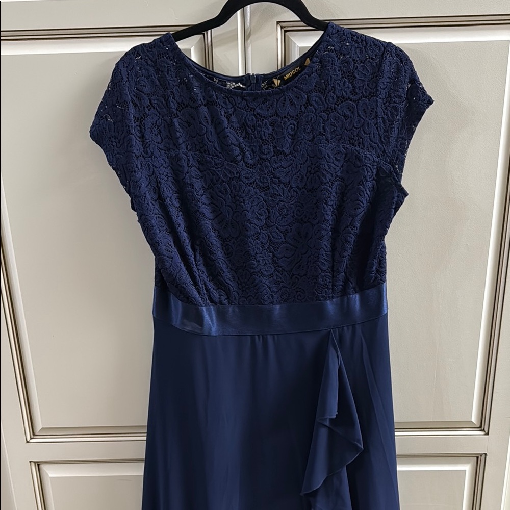 NWT Elegant Navy Blue Lace Dress